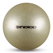 Мяч для художественной гимнастики INDIGO IN119-SIL 15 см, ПВХ, сереб. металлик с блестками