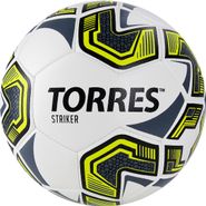 Мяч футб. TORRES Striker, F321034, р.4, 30 пан.,гл.TPU,2подкл. слой, маш. сш., бело-серо-желтый 4 TORRES F321034