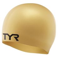 Шапочка для плавания TYR Wrinkle Free Silicone Cap, LCS-710, ЗОЛОТИСТЫЙ, силикон Senior