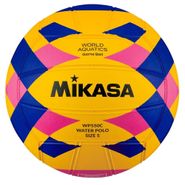 Мяч для водного поло MIKASA WP550C р.5,муж., FINA Approved, резина, вес 400-450гр, желт-сине-роз 5 MIKASA WP550C