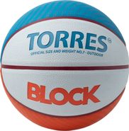 Мяч баскетбольный TORRES Block B023167 резина размер 7