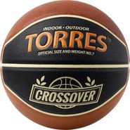 Мяч баскетбольный TORRES Crossover B323197 ПУ-комп, размер 7