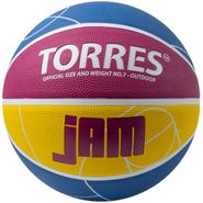 Мяч баскетбольный TORRES Jam, B023127 резина размер 7