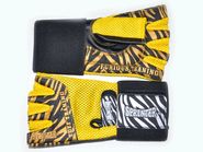 Перчатки тренировочные для тяжёлой атлетики без пальцев, материал: кожа, ткань. Цвет жёлтый. Размер S. GETSPORT 16576