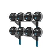 Стеллаж для медицинских мячей LIVEPRO Brackets-Medball Storage на 8 мячей, черный/синий LIVEPRO NL\LP8892\BK-00-00
