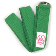 Ремень для йоги INEX Stretch Strap 240 см, зеленый