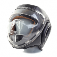Шлем боксерский с защитной маской натуральная кожа Jabb JE-2104 M