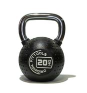 Гиря 20 кг с хромированной ручкой полиуретановая (CPU) Original FitTools FT-KB-CPU-20