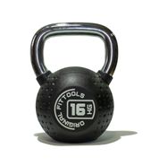 Гиря 16 кг с хромированной ручкой полиуретановая (CPU) Original FitTools FT-KB-CPU-16
