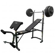 Скамья под штангу с опциями DFC GOZONE GZE-2201 со штангой и дисками в комплекте