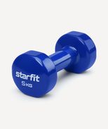 УЦЕНКА Гантель виниловая STARFIT DB-101 5 кг, темно-синий STARFIT ЦБ-00000642