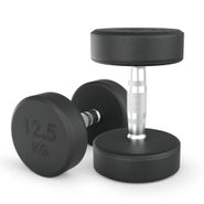 Гантель UNIX Fit PRO круглая обрезиненная 12,5 кг, 2 шт. UNIX Fit™ DBRND12_5PBKx2