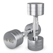 Гантель UNIX Fit PRO круглая хромированная 6 кг, 2 шт. UNIX Fit™ DBRND6PCEx2