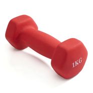 Гантель неразборная гексагональная неопрен  1,5 кг (красная) VictoryFit VF-DHN015
