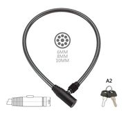 Замок тросовый 8х650мм с ключом GOLDEN KEY NTB17099