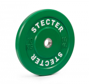 Каучуковый тренировочный диск Stecter 10 кг (зеленый) 2192