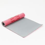 Коврик для йоги INEX Yoga PU Mat TPE c гравировкой 185 х 68 х 0,5 см, розовый INEX HG\PUMATPE-LT-PK\00-00-00