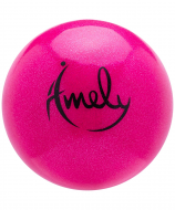 Мяч для художественной гимнастики Amely AGB-303 15 см розовый с насыщенными блестками УТ-00019944
