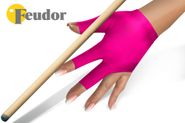 Перчатка-бильярдная Feudor Standard fuchsia S 0804st7