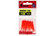 Октопус ASARI Worm Tail 1.5" #01-Flo Red