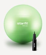 Фитбол GB-109 антивзрыв, 900 гр, с ручным насосом, зеленый, 55 см Starfit УТ-00020818