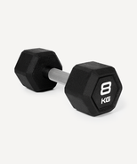 Гантель гексагональная STARFIT DB-301PRO 8 кг, обрезиненная, черный