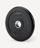 Диск обрезиненный Core BB-202 d=26 мм, стальная втулка, черный, 1,25 кг Starfit УТ-00018804