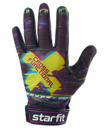 Перчатки для фитнеса WG-104, с пальцами, черный/мультицвет XS Starfit УТ-00020816