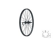 Колесо зад. KLS WASPER CASSETTE V-brake R, 24", чёр. KELLYS ZKE20236