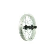 Колесо 12" переднее, обод одинарный алюм. б/пист., втулка стальная, на гайках, чёр. ВЕЛООЛИМП ZVO21254