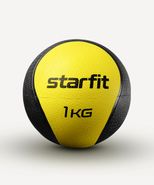 Медбол высокой плотности GB-702, 1 кг, желтый Starfit УТ-00018934