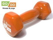 Гантель GO DO в виниловой оболочке.  Вес 1  кг.  (Оранжевый) 31552