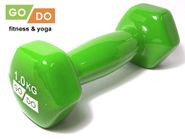 Гантель GO DO в виниловой оболочке.  Вес 1  кг.  (Зеленый) 31552