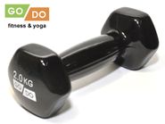 Гантель GO DO в виниловой оболочке.  Вес 2  кг.  (Чёрный) GETSPORT 31554