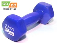 Гантель GO DO в виниловой оболочке.  Вес 2,5  кг.  (Синий) GETSPORT 31555