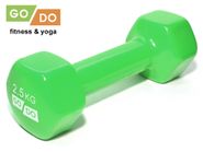 Гантель GO DO в виниловой оболочке.  Вес 2,5  кг.  (Зеленый) GETSPORT 31555