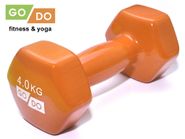 Гантель GO DO в виниловой оболочке. Вес 4  кг.  (Оранжевый) GETSPORT 31730