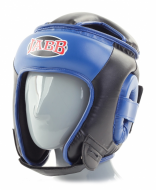 Шлем боксерский (искусственная кожа) Jabb JE-2093 черный/синий L