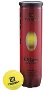 Мяч теннисный WILSON TeamW Practice, арт. WRT111900,избыт.давл, фетр, нат.резина, уп.4 шт, желтый WILSON WRT111900