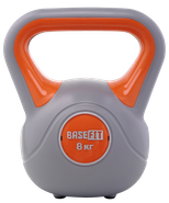 Гиря пластиковая DB-503, 8 кг, серый/оранжевый BASEFIT ЦБ-00001463