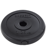Диск пластиковый BB-203 1,25 кг, d=26 мм, черный BASEFIT УТ-00019753