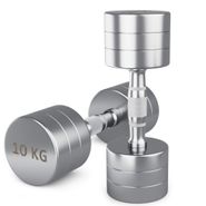 Гантель UNIX Fit PRO круглая хромированная 10 кг, 2 шт. UNIX Fit™ DBRND10PCEx2