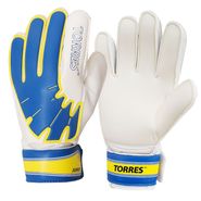 Перчатки вратарские тренировочные TORRES Jr. FG05027-BU размер 7 бело-голубо-желтый 00005713