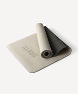 Коврик для йоги и фитнеса STARFIT FM-201, TPE, 183x61x0,4 см, черный/серый
