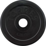 Диск обрезин. "TORRES 1,25 кг" арт.PL50681, d.25мм, металл в резиновой оболочке, черный TORRES PL50681