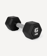 Гантель гексагональная STARFIT DB-301PRO 6 кг, обрезиненная, черный