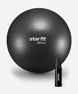 БЕЗ УПАКОВКИ Фитбол Starfit GB-111 антивзрыв, 1500 гр, с ручным насосом, черный, 85 см Starfit ЦБ-00007199