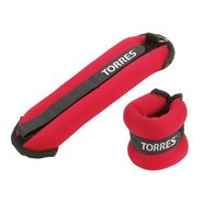 Утяжелители универсальные&quot;TORRES 2 кг&quot; арт.PL110182, эрг. форма,неопрен, металл. песок, красно-черны TORRES PL110182