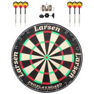 Набор для игры в дартс (мишень Larsen DG51001, сизаль, 45 см + 6 дротиков Larsen DG81301 латунь 18 г Larsen 371324