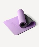 Коврик для йоги и фитнеса FM-201, TPE, 183x61x0,6 см, фиолетовый пастель/серый Starfit ЦБ-00001565